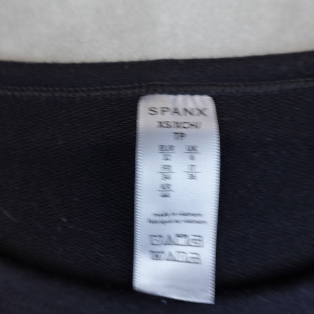 Spanx Dolman Sleeve Perfect Length Top Black 3/4 Sleeve Women Size XS - Picture 2 of 7